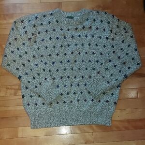Northern Reflections | Patterned Sweater - Gray with Multicolor Accents